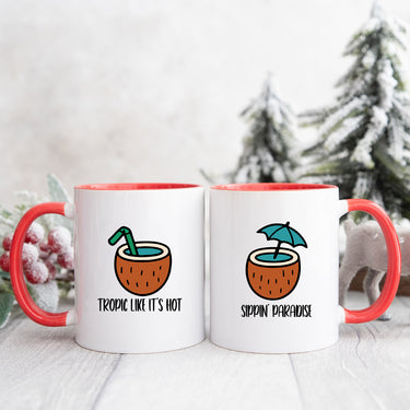 Tropical Vibes Matching Mugs For Couples